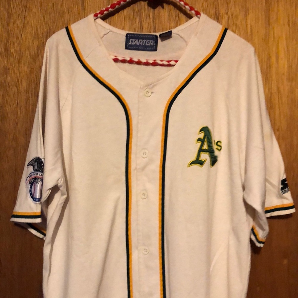 Vintage Oakland Athletics A’s Starter Jersey Large X-Tall short sleeve